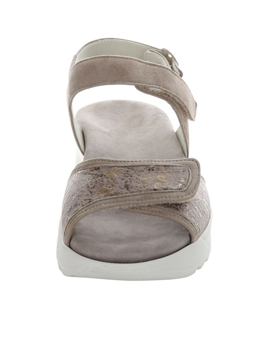 Vamos | Fur Damen Sandale mit Mittelfussstutze - Taupe