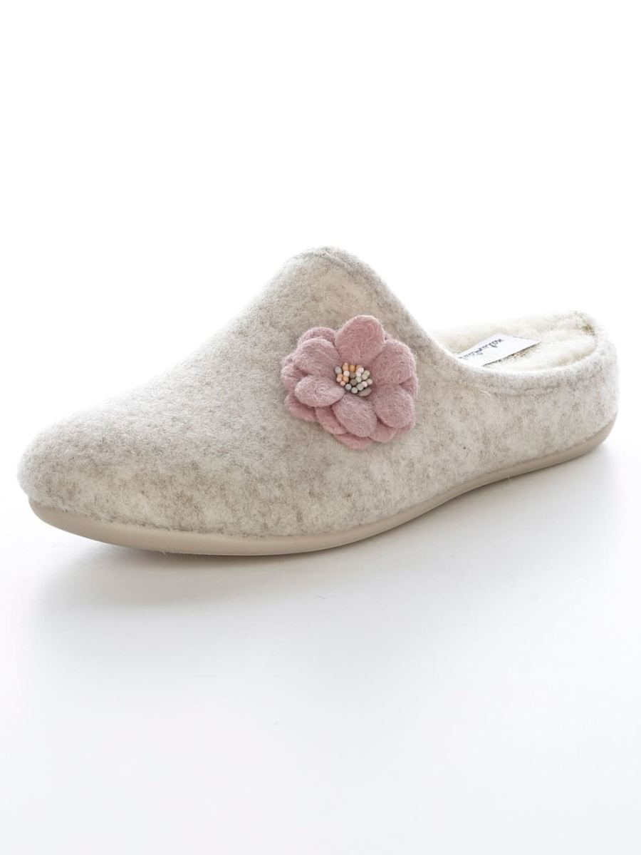 Vamos | Fur Damen Hausschuh - Beige